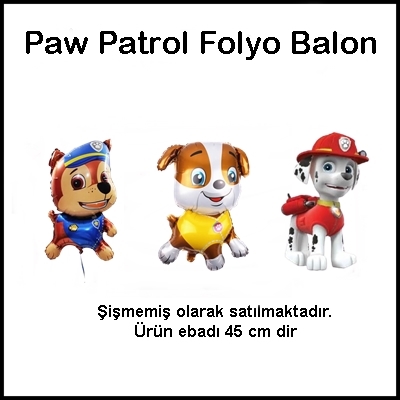 paw patrol folyo balon