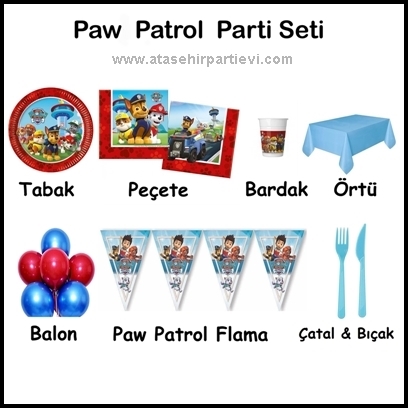 paw patrol parti seti